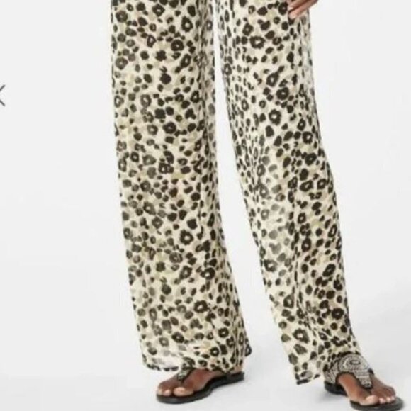 JastFab Side Slit Animal Print Pants XL - Picture 2 of 3